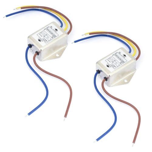 EMI Filter CW1B-10A-L(040) 250V Single Phase Filter (Pack of 2) | Electromagnetic interference filter, to suppress continuous and intermittent pulse interference