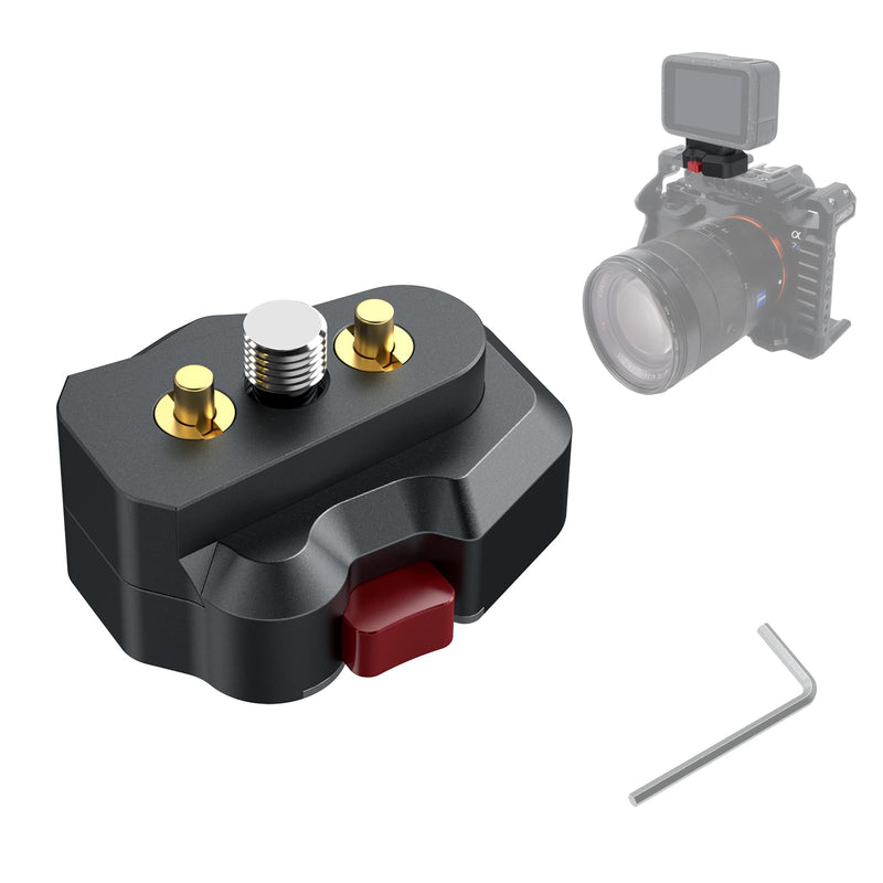 Came-TV Mini Quick Release Plate System with 1/4" Screw, Aluminum Quick Release Base Plate for Camera Tripod, Gimbal, Monopods, Video Monitors, Magic Arm, Flash Bracket, Camera Cages (61004)