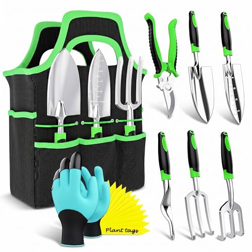 Garden Tools Set 8 PCS Heavy Duty Stainless Steel Gardening Tools for Women Plastic - Pack of 8