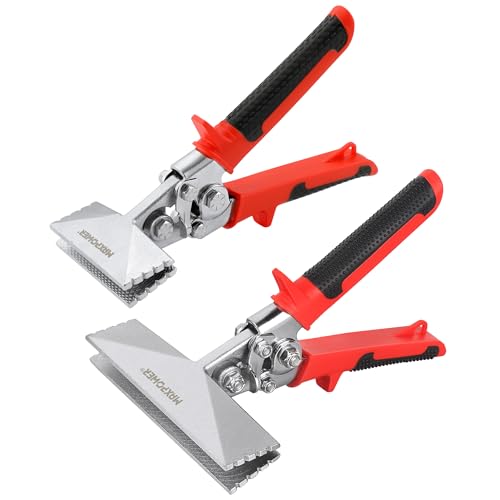 MAXPOWER Sheet Metal Hand Seamer, 3-inch and 6-inch Straight Jaw Sheet Metal Bender Tools with Ergonomic Handle, 2-Pack Metal Bending Tools 3" & 6" straight