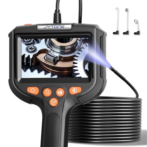 Endoscope Camera with Light, 5.5mm Waterproof Borescope with 4.3" HD Screen, 33ft Semi-Rigid Cable for Automotive, Plumbing, Pipe Inspection 4.3IN-33FT