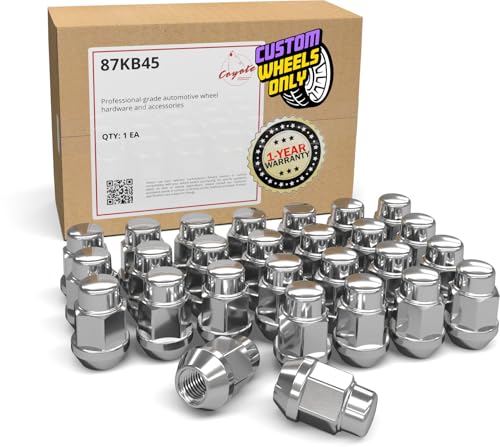 Wheel Accessories Parts 27 Pcs M12x1.5 12x1.5 Thread Bulge Acorn 35mm 1.38" Long Lug Nuts Chrome 3/4" 19mm Hex Fits Ford Bronco 2021+ All Models (Except Raptor)