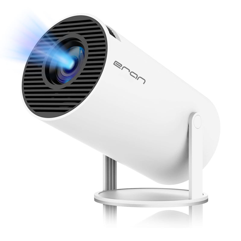 Mini Portable Projector, Support 4K 1080P with Dual-Band WIFI6 5G Wireless 5.0 Bluetooth Android 11,160 ANSI,180° Rotatable, Auto Keystone Correction, 35"-130" Screen Video Projector HY300-PRO