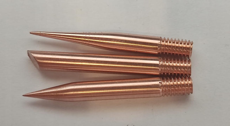 Soldering Tips Set 3 Pieces - Made of 99.99% Pure Copper - M4 Screw Pressed Thread - Durable & Heat Resistant - Compatible with Parkside, LUX, ZD, Niteo - Pointed, Beveled, Precise