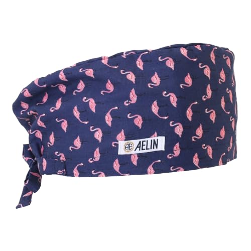 Medical Block Cap Long Hair Covering Women 100% Cotton (Flamingo) flamingo