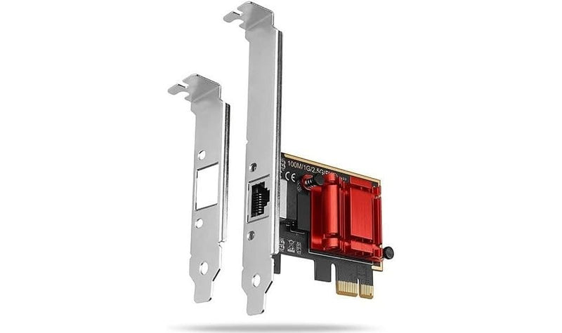 Realtek Chipset 2.5Gb Gigabits Gbps PCIe PCI Express Ethernet Network Interface Card Adapter with Low Profile Bracket for Desktop PC/Mac(No Software) 2.5Gb Ethernet PCIe