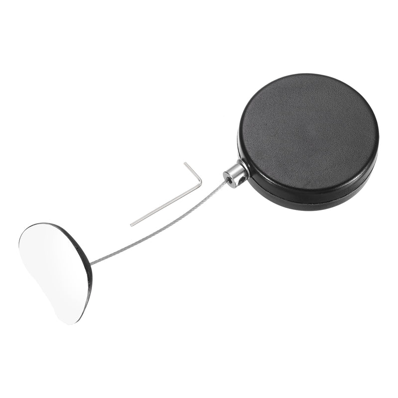 MECCANIXITY 3.3ft Retractable Cable Lock with Arc Patch Remote Control Security Lock with Adjustable Cord Tether Anti Theft for Laptop, TV, 150 G, Black