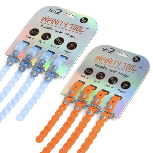 MODL Infinity Tool™ 8-Pack (4 Glacier, 4 Neon Orange) for Camping, Travel & EDC