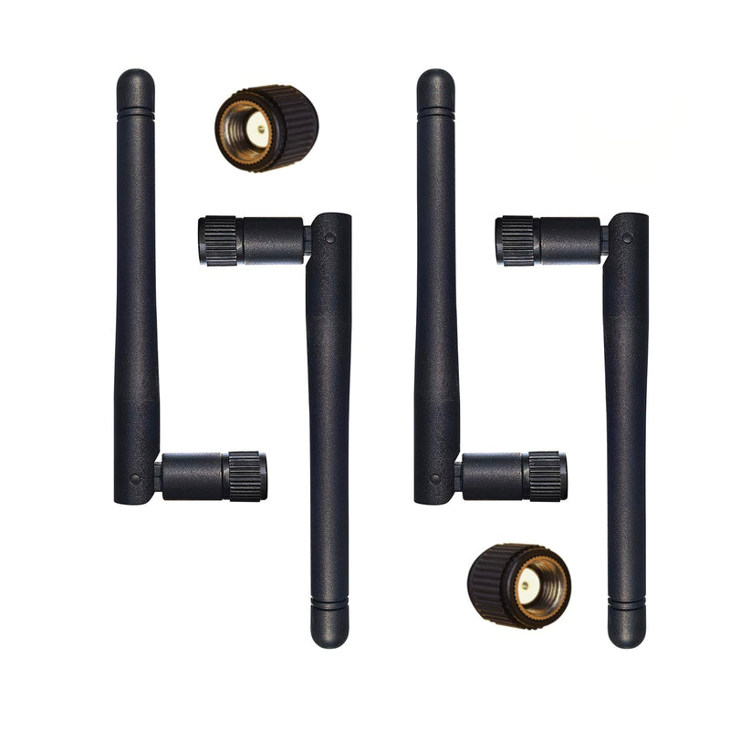 4-Pack 108mm Dual Band WiFi 2.4g 5g 5.8g 6e Antenna RP SMA Male Connector, Compatible with WiFi Router PCI-E Network Card USB Adapter Security Video IoT WiFi Antenna 4-pack RP-SMA WiFi Antenna
