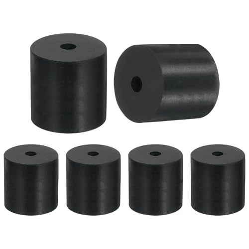 uxcell 6 Pcs Multi Purpose Rubber Spacer, 0.5" OD x 2" ID x 2" Thickness Anti-Vibration Isolation Rubber Bushings Grommets Spacers Washers for Home Cars Boat Accessories (Black) 0.47 x 2 x 2inch