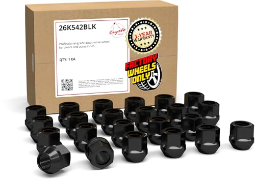 Wheel Accessories Parts 20 pcs 1/2"-20 Thread OEM Style Lug Nuts 0.90" Long Black Chrome 3/4" 19mm Hex Hex Fits Ford Ranger Bronco II Explorer Sport Trac Lincoln Montego Sable F3TZ-1012-A ｜ 611-163 ｜