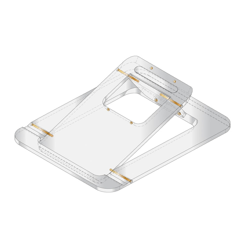 russell+hazel Versatile Acrylic Laptop Easel, Desk Accessories Ideal Stand for Laptop, Fold-Flat Design with Magnetic Closure, Slide-Resistant Base, 8.5" x 11" x 2.75" (102764)