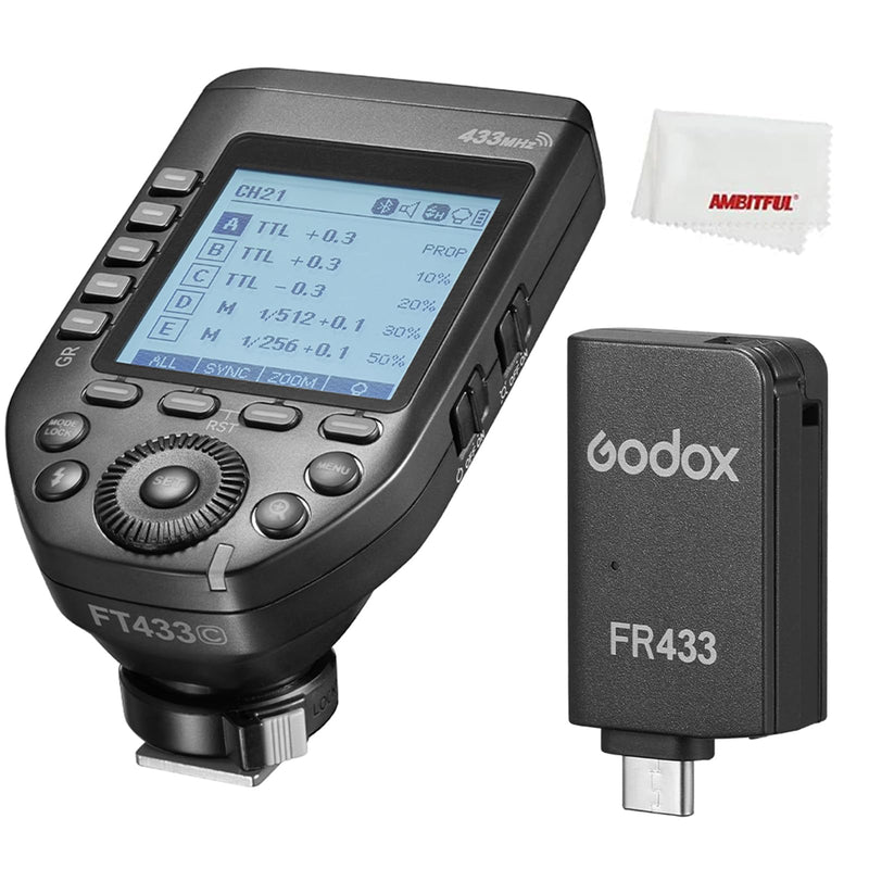 Godox FT433 C FT433-C TTL Wireless Flash Trigger for Canon Cameras,Built-in Wireless 433MHz,1/8000s,0-100m,LCD Screen,32 Channel,1-99 ID,Front and Rear Curtain Sync
