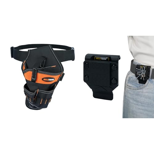 MELOTOUGH Right Hand Drill Pouch for Tool Belt, Magnetic Tool Holder Strong Magnetic Belt Clip