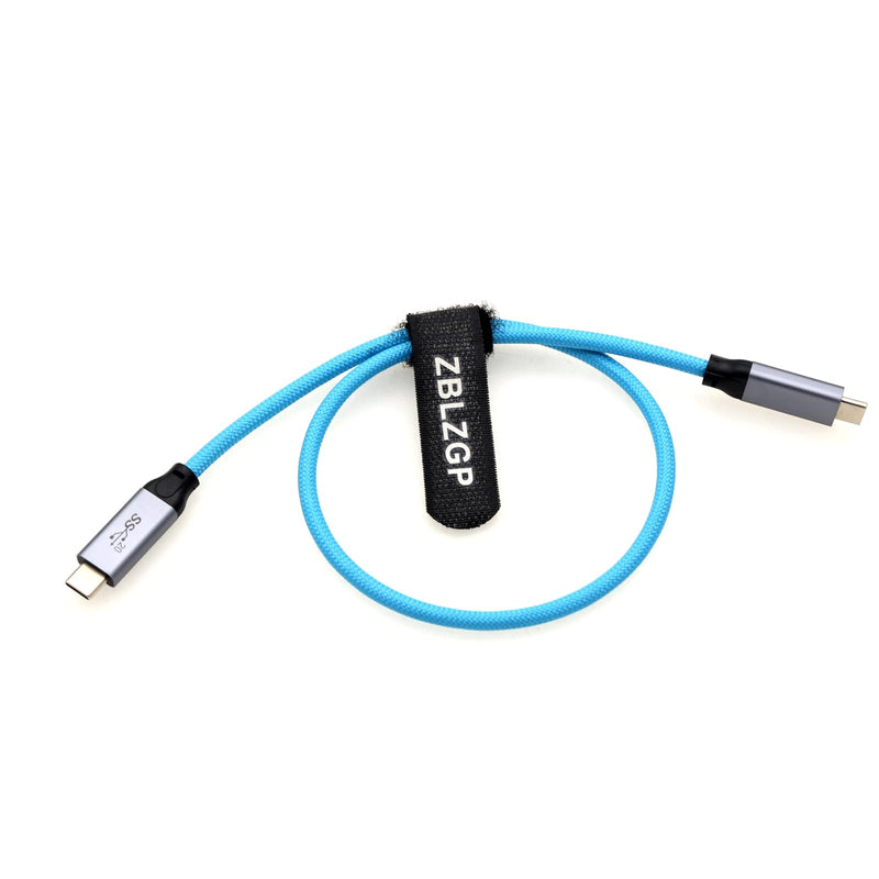 USB C to USB C Fast Charging Cable Charger Cable Data Cable PD100w Fast Charger Dual Typec Car Typec Flash Charger Usbc Dedicated for Camera A7M4 A7R3 A7S3 A7M3 A7C II 30cm Straight-Straight Blue Braided