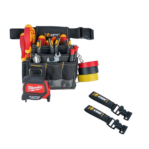 KUNN Electrician Tool Pouch & Glove Clips for Work,2-Pack