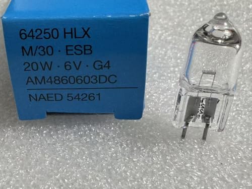 for OSRAM HLX 64250 Halogen Light Bulb 6V 20W G4 NAED 54261 Olympus Microscope Bulb