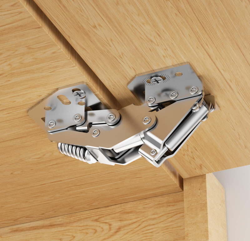 Chibery 4 Pack 90° RV Cabinet Hinges, Heavy Duty Surface Mount Soft Close Accessories, Face Frame & Frameless, Self Closing, No Pre-Drilled Cup Hole for Cabinets, Camper Van, Trailer, Vehicle-Mounted Face Frame & Frameless Cabinets
