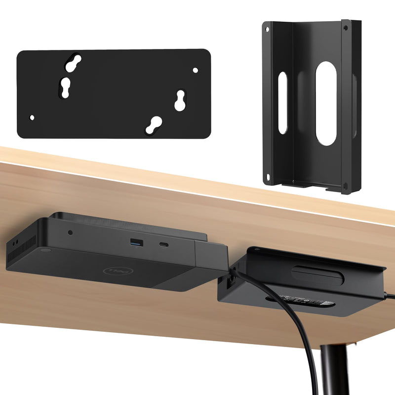 Under Desk Mount for Dell WD19 / WD19S / WD19TB / WD19TBS / WD19DCS / WD22TB4/UD22 Docking Station + Power Bricks(for Original180W & 130W)- Docking Station and Power Bricks Mount Holder Kit