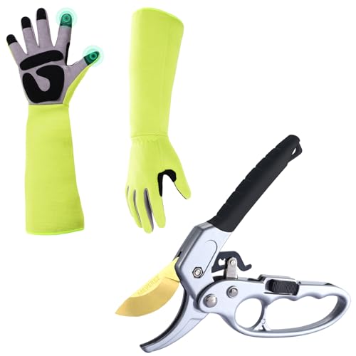 pruning shears & gardening gloves set