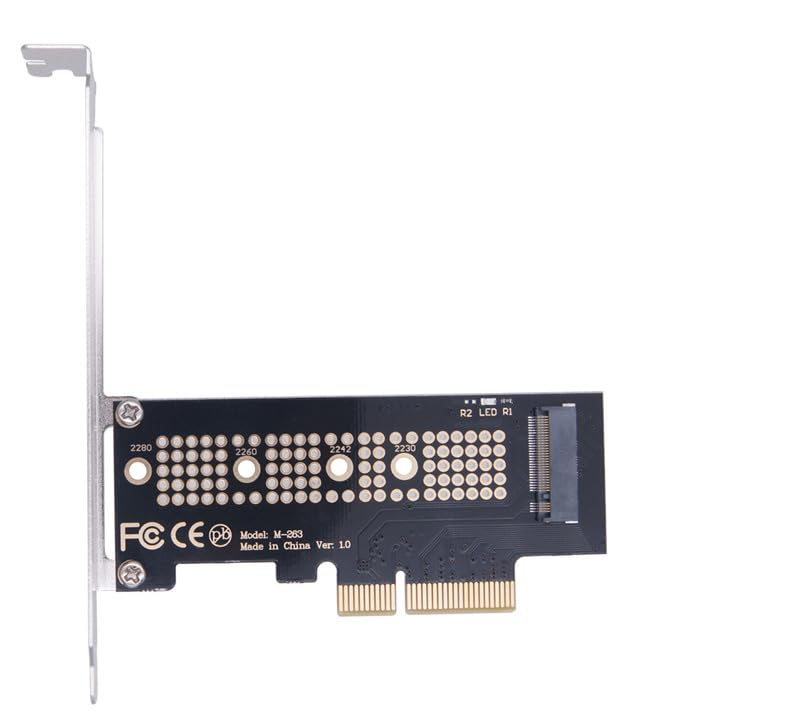 PCIe Adapter for M.2 NVMe Mkey, PCI-e 4.0 X4 Card Supports NGFF M2 M-Key SSD, PCIe NVMe Adapter Full Profile Bracket