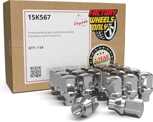 Wheel Accessories Parts 20 Pcs 9/16"-18 Thread ET OEM Style Lug Nuts 1.77" Long Chrome 7/8" 22mm 6036433AA ｜ 611-204 Fits Dodge RAM 1500 ｜ RAM 1500 Classic 20 Pack Factory Style ET