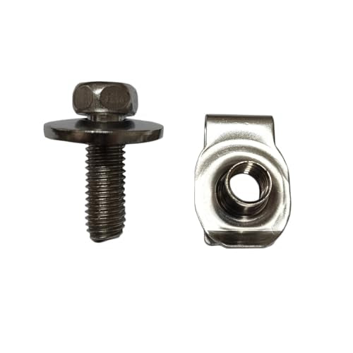 3/8"-16 x 1-3/16" Stainless Steel Hex Head Sems Body Bolts & U-nut Clips
