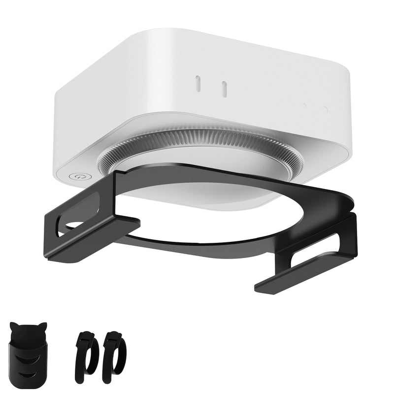 Dock Stand Compatible with Mac mini M4 & M4 Pro 2024, Anti-Slip Metal Desktop Stand Mount for Mac mini M4 and M4 Pro with Pen Holder and Cable Ties, Improved Cooling