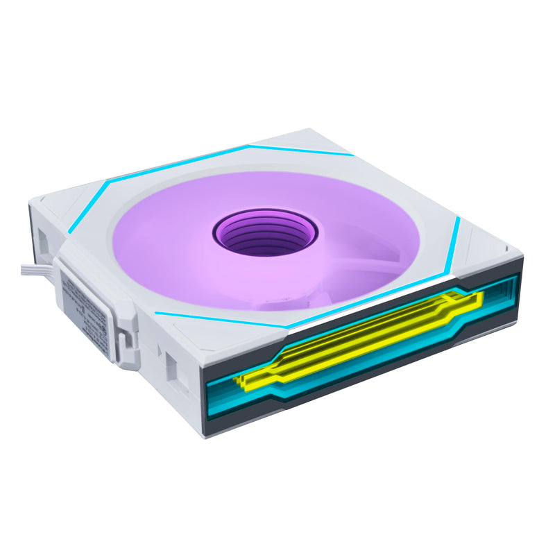 Lian Li UNI Fan SL-Infinity Wireless 120-Single Pack -2.4 GHz Wireless Signal Control-ARGB Fan-Customizable Double Infinity Mirror Effect-Daisy-Chain Design- Without Controller - White (12SLIN1W1W) Normal Blade 1 x 120mm, White