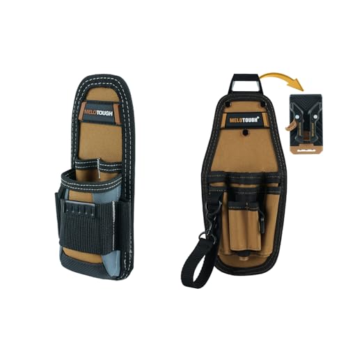 MELOTOUGH Small Tool Pouch with Quick Release Belt Clip,Tool Belt Pouch Mini Work Organizer Tool Holster Knife Holder