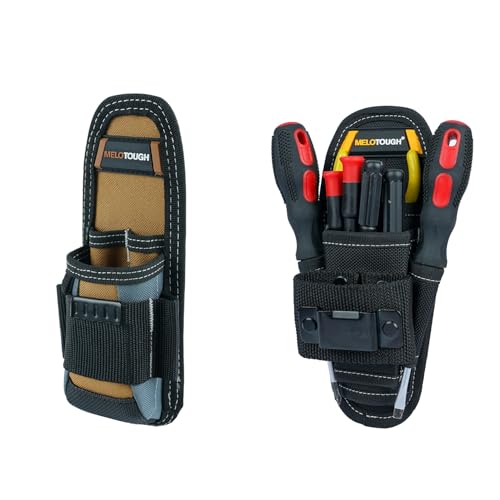 MELOTOUGH Small Tool Pouch with Belt Clip,Small Tool Holder Pouch, Min Work Organizer Tool Holster and Knife Holder with Hammer Holder