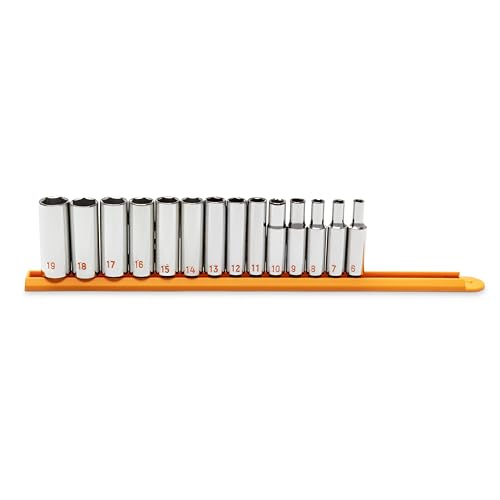 GEARWRENCH HIVIZ 14 Piece Deep Socket Set - 3/8in Drive | Metric | 6 Point | 80554H