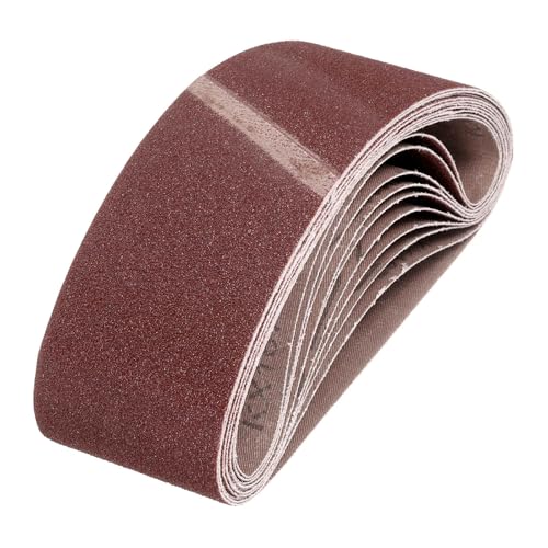 HARFINGTON 4 x 24 Inch Sanding Belts, 10 Pcs 80 Grits Aluminum Oxide 4 x 24 Inch(80 Grit)
