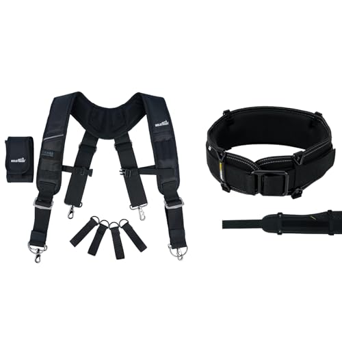 MELOTOUGH Tool Belt Suspenders Construction Bag Suspenders,Padded Tool Belt,Heavy Duty Tool Belts