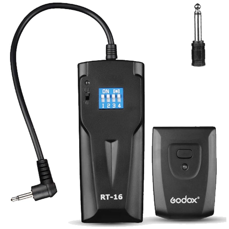GODOX RT-16 Wireless Flash Trigger Set for Monolight Studio Strobe Flash, Basic Universal 433MHz 16 Channels 1 Transmitter 1 Receiver, Compatible with Canon Nikon Sony Fujifilm Olympus Pentax Camera RT-16 kit