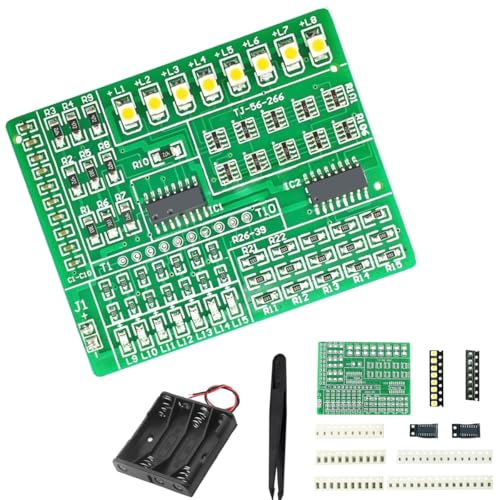 RGB LED Flashing Controller DIY Kit 1805 SMD/SMT Soldering Exercise Board, Components Training Board, Soldering Practice Kit, Color Light Controller, DIY Soldering Skill Training Board, 5V Type D