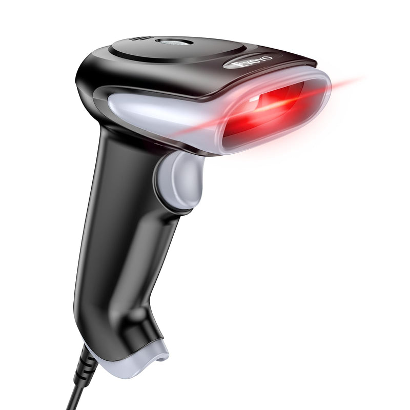 Eyoyo 2D USB Barcode Scanner: Handheld Wired QR Code Scanner for Computer Laptop POS PC, Fast Automatic 1D UPC Screen & Printed Bar Code Reader for Library, Retail Store, Book, Warehouse Inventory