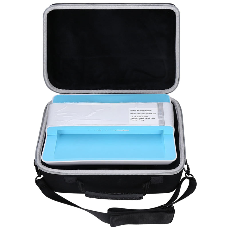 Hard Document Scanner Carrying Case for Plustek Photo Scanner - ephoto Z300, Scan 4x6 Photo in 2sec, Auto Crop and Deskew CCD Sensor, Protective Carrying Storage Bag(ONLY CASE) (Black + Gray) Black & Gray