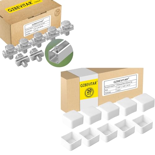 1/2"-13 Strut Channel Nut and Bolt - 16 Pack, White Strut Channel Caps - 20 Pack