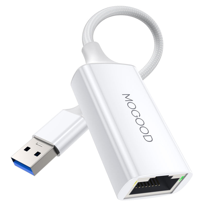 MOGOOD USB 3.0 to Gigabit Ethernet Adapter, Ethernet to USB Adapter, RJ45 Wired LAN Internet for MacBook Air 2024, MacBook Pro 2024, Asus Day Selection 4 etc