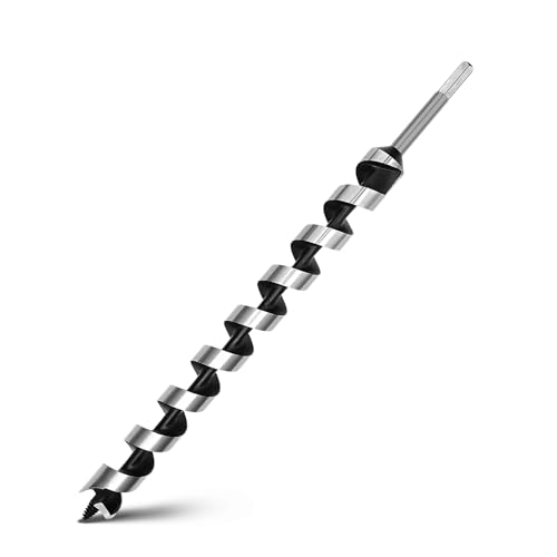 1-1/2 x 18 Auger Drill Bit for Wood,38x460mm Hex Shank Ship Auger Bit 1-1/2 in x 18 in