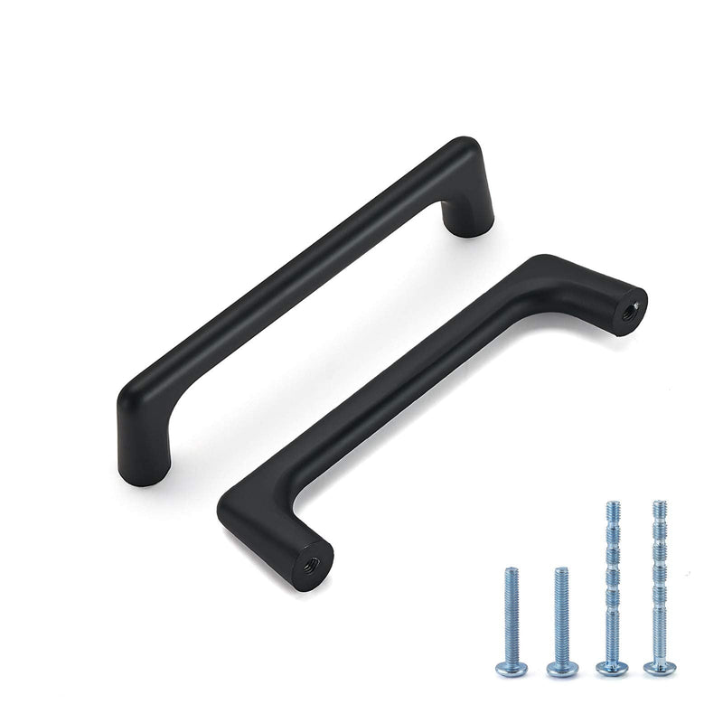 LIMUR 10 Pack 3.75 Inch (96 mm) Hole Center Matte Black Cabinet Pulls - Kitchen Cabinet Handles, Drawer Pulls,Drawer Handle, Wardrobe & Dresser Handles,Cupboard Hardware Solid Zinc Alloy 3.75"/96 MM Hole Center