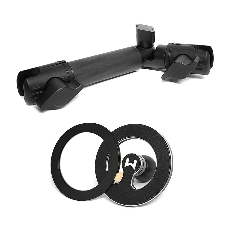 Upgrade 2.0 Magnetic Phone Mount and 60-10mm Locking Carbon Fiber Kevlar Mounting Arm with Articulating Joint Dual 20mm Socket Ends