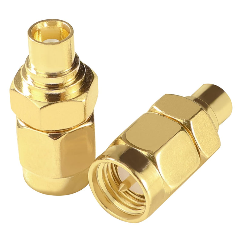 2 pieces SMA male to MCX female antenna plug, SMA to MCX adapter, for antenna 4G LTE WiFi wireless router GPS system