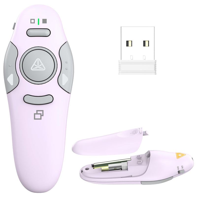 QUI Presentation Clicker Wireless Presenter Remote Clicker for PowerPoint Presentation Remote, PowerPoint Slide Advancer for Mac/Windows/Linux, Google Slide/PPT/Keynote
