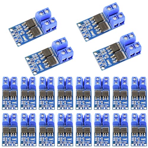 Transistor Mosfet Module 5V-36V 400W PWM Dual High Performance Driver Module MOSFET Switch Drive Compatible with Arduino (Pack of 20)