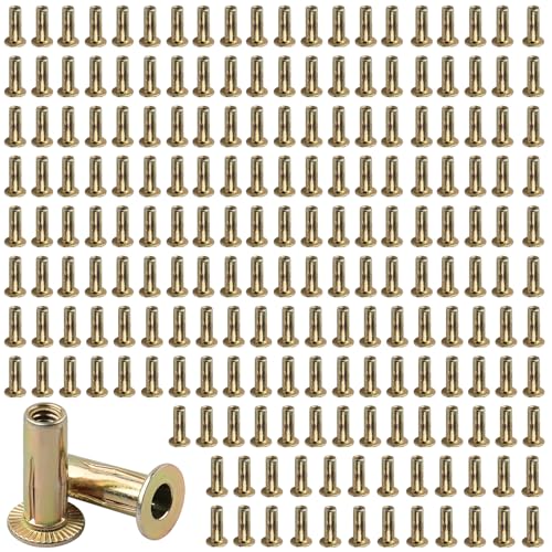 200 Pack 1/4"-20 Multi-Grip Rivet Nut, Zinc-Plated Steel Rivet Nuts 0.25-20 200