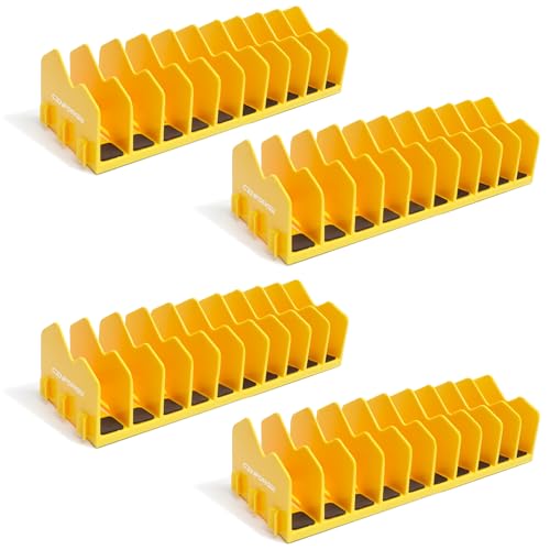 Cenfoge Plier Organizer, Plier Rack, Plier Holder and Cutter Organizer with Non-Slip Rubber Base, PlierOrganizer for Tool Box Drawer, 40 Slots, Tool Storage, Plier Rack (4 PC-Yellow) 4 PC-Yellow