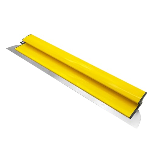 32 Inch Drywall Skimming Blade, 0.4mm Stainless Steel Blade 32", Yellow