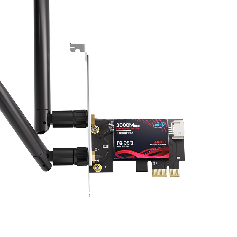 WiFi 6 PCIe Card for Gaming PC with Bluetooth 5.2,3000Mbps Ultra-Low Latency,WPA3 Security,4K Streaming/VR Ready'Windows 11/10 Dual Band Adapter